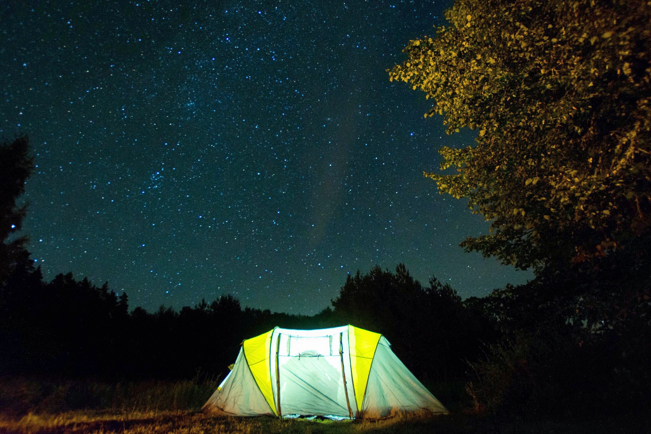 Star gazing summer night Latvia