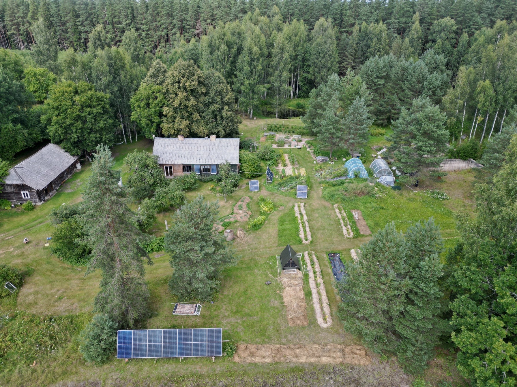 Trīsūļi from the air — living laboratory in Kurzeme